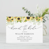 Brunch avec la mariée Sunflower Shower Invitation (Debout devant)