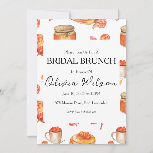 brunch avec les invitations pour le brunch de la m (Devant)