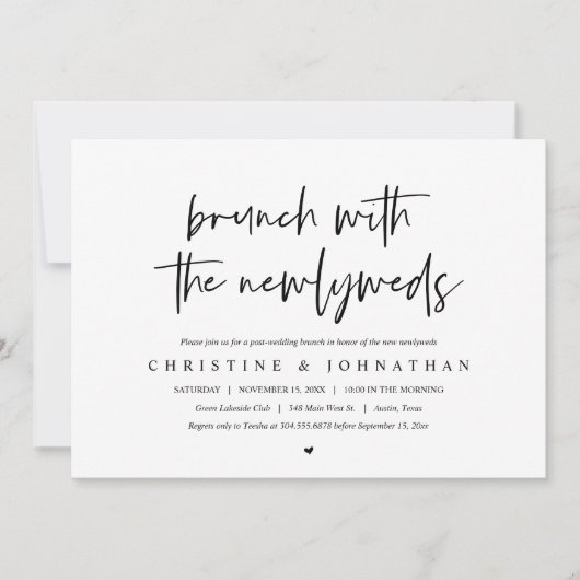 Brunch avec les jeunes mariés, invitation après le (Devant)