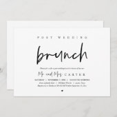 Brunch avec les jeunes mariés, invitation après ma (Devant / Derrière)