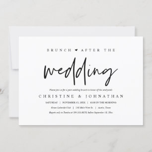 Brunch avec les jeunes mariés, invitation post-mar
