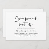 Brunch avec les jeunes mariés, invitation post-mar (Devant / Derrière)