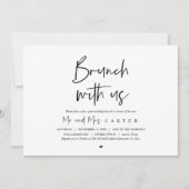 Brunch avec les jeunes mariés, invitation post mar (Devant)