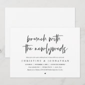 Brunch avec les jeunes mariés, invitation post-mar (Devant / Derrière)