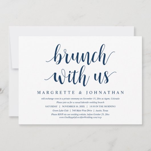 Brunch Avec Les Nouveaux Mariés, Invitation De Fui (Devant)