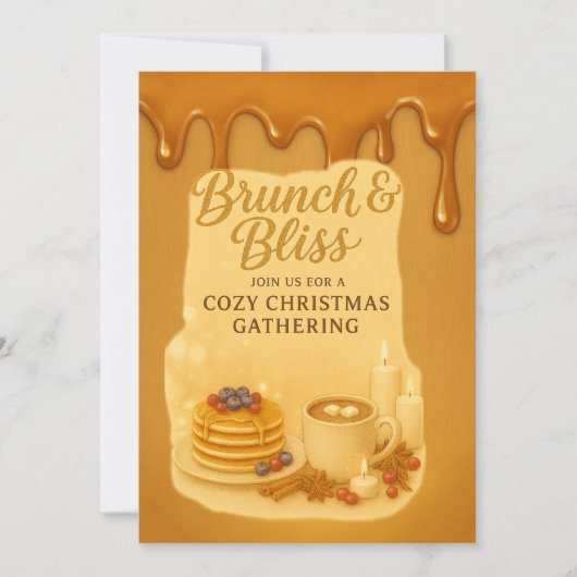 Brunch & Bliss Cozy Christmas Gathering Invitation (Devant)