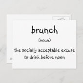 brunch briefkaart (Voorkant / Achterkant)