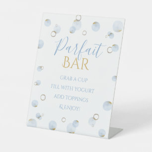 Brunch Bubbel en Baby Shower Parfait Bar Reclamebord Met Voetstuk