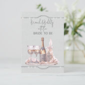Brunch & bubbels met de bruid te zijn aankondiging (Staand voorkant)