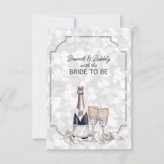 Brunch & bubbels met de bruid te zijn aankondiging (Voorkant)