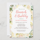 Brunch & Bubble Boho Bridal Shower Invitation Kaart (Voorkant)