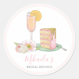 Brunch & Bubble Champagne en Drip Cake Bridal Ronde Sticker