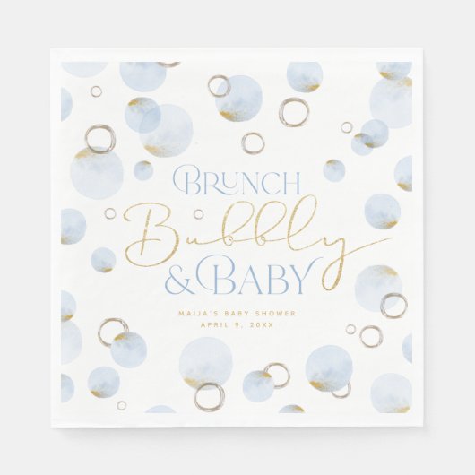 Brunch Bubble en Baby shower Napkins Servet (Voorkant)