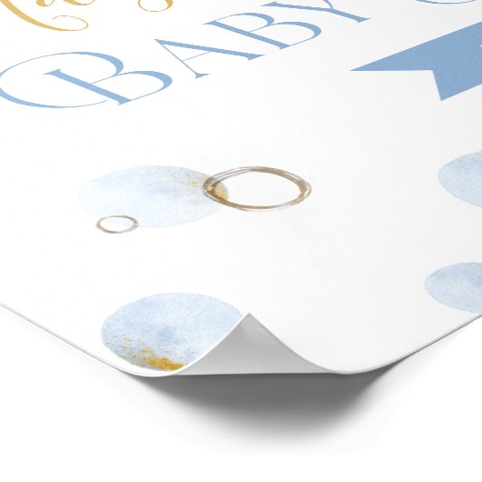 Brunch Bubble en Baby shower Welcome Sign Poster (Hoek)