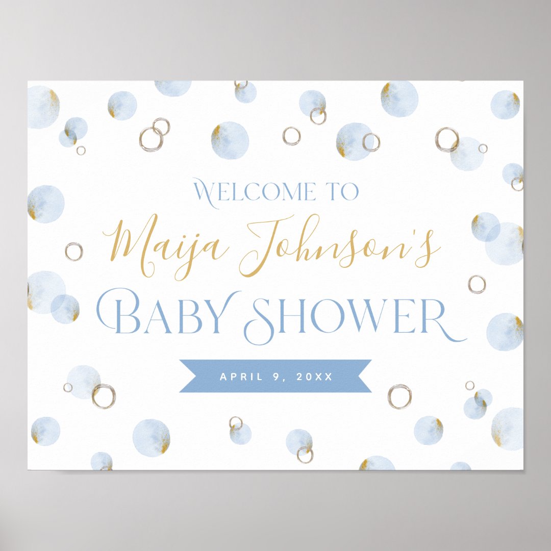 Brunch Bubble en Baby shower Sign Poster Zazzle.be