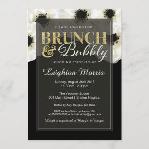 Brunch & Bubble Gold Glitter Anemone Shower Kaart