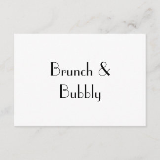 Brunch & Bubble, RSVP-kaart RSVP Kaartje
