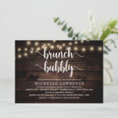 Brunch Bubble, Rustic Vrijgezellenfeest Celebratio Kaart (Staand voorkant)
