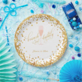 Brunch & Bubble Verloving | Bachelorette | Shower Papieren Bordje (Feest)