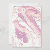 Brunch Bubbly & Baby Marble Baby shower Invitation (Dos)