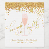 Brunch & Bubbly Bachelorette Bruiloft Brunch Wijn Etiket (Enkel label)