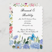 BRUNCH & BUBBLY BRIDAL DOUCHE INVITATION (Devant / Derrière)