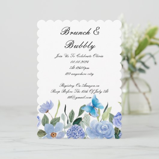 BRUNCH & BUBBLY BRIDAL DOUCHE INVITATION (Debout devant)