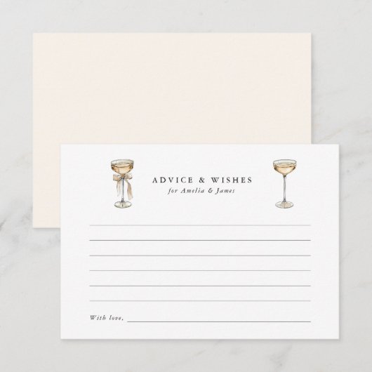 Brunch & Bubbly Champagne Vrijgezellenfeest Advieskaart (Voorkant / Achterkant)