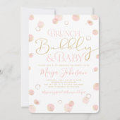 Brunch Bubbly et Baby shower Invitation (Devant)