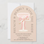 Brunch Bubbly Fête des mariées Arch Invitation (Devant)