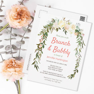 Brunch & Bubbly Fête des mariées Boho Invitation