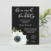 Brunch Bubbly Floral Bridal Shows Invitations (Debout devant)