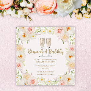 Brunch & Bubbly Garden Floral Vrijgezellenfeest Kaart