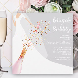 Brunch Bubbly Grey Vrijgezellenfeest Kaart