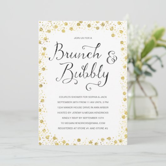 Brunch & Bubbly | Invitation de douche Couples (Debout devant)