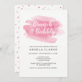 Brunch & Bubbly Invitation de douche nuptiale (Devant / Derrière)
