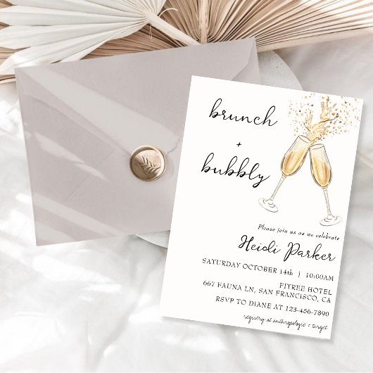 Brunch & Bubbly Invitation de douche nuptiale