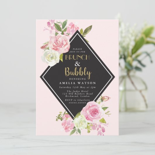 Brunch & Bubbly Invitation de douche nuptiale (Debout devant)