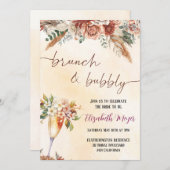 🍾 Brunch & Bubbly Invitation de douche nuptiale � (Devant / Derrière)