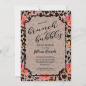 Brunch Bubbly Leopard Invitations de douche nuptia (Devant)