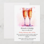 Brunch & Bubbly Personnalisable Invitation de Vale (Devant / Derrière)