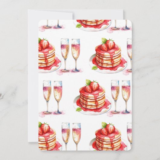 Brunch & Bubbly Pink Blush Bridal Party Invitation (Dos)