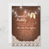 Brunch Bubbly String Lights Vrijgezellenfeest Kaart (Voorkant)