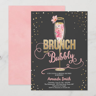 Brunch & Bubbly Vrijgezellenfeest Blush Gold Champ Kaart