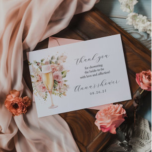 Brunch & Carte de remerciements Bubbly   Aquarelle