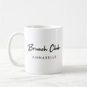 Brunch Club | Naam Modern handgeschreven script Koffiemok (Links)