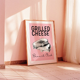 Brunch Club voor gegrilde kaas | Trendy kunst aan  Poster