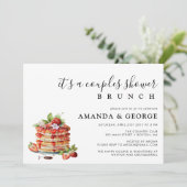 Brunch de douche couple crêpes invitation (Debout devant)
