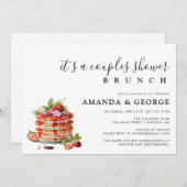 Brunch de douche couple crêpes invitation (Devant / Derrière)