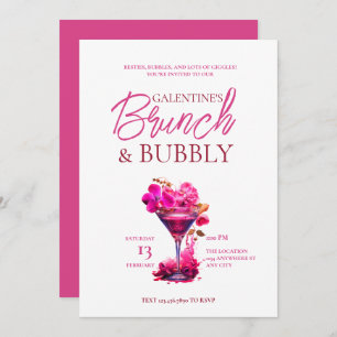 Brunch de Galentine et Bubbly Invitation
